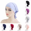 Модальные эластичные внутренние турбанские трубки шляпы мусульманских женщин мягкие шапочки Hijab исламские сплошные цветные платформы потери головы