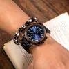 Relogio Masculino BOBO BIRD Wooden Watches Men Fashion Luxury Automatic Calendar Luminous Hands Quartz Wristwatch Party Gift Box W235R