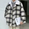 Parkas imperméables pour hommes d'hiver dans une veste de neige à carreaux décontractée chaude en vrac épaissie manteau de tranchée d'agneau vêtements rembourrés de coton 210524