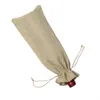 Sacs à vin Jute Champagne Bouteille Couvre Toile De Jute Emballage Sac Cadeau Wraps De Noël De Noce Décoration 20 Couleurs BT1186