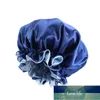 New Fashion Women Satin Night Sleep Cap Cappellino per capelli Cappello Copricapo in seta Fascia elastica Berretto da notte Bath Spa bonnet de nuit