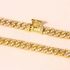 6mm 8mm Width Miami Cuban Link Chains Necklace Men's Women Fashion Jewelry Iced Out Cubic Zircon Bling Charm Hip Hop Chains X0509