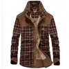 爆発的なブランドの男性の冬の格子縞のジャケット厚い綿の暖かい長袖コート服ヨーロッパアメリカンジャケット男性211104