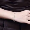 DOTEFFIL 925 Стерлинговые серебряные браслеты 4mm Snake Shine Virt подходит для европейских подвесок 20 см DIY мода ювелирные изделия женщин подарок
