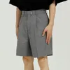 IEFB Men's Summer Suit Shorts Loose Wide Leg Korean Style Casual Knee Length Pants Men's Straight Blue Shorts 9Y7446 210524