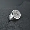 Bröllopsringar Nyckeln till Salomo rostfritt stål Seven Archangels Ring Amulet Male Jewelry2457