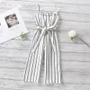 Retailwhole meisje Sling chiffon streep jumpsuits skinny meisjes kids mouwloze onepiece rompertjes Jumpsuit 3 kleuren kinderen des4913450