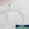 Charme chaud mode argent couleur Fine boule perles creuses Bracelet pour femme de haute qualité élégant bijoux en gros