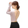 shaping yogasports yoga sports bra long sleeve women workout athletic top padded sexy crossbody running indoor sport gym 5254700