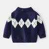 Elegancki sweter dla chłopców dzieci berbeć dzianiny dzianiny zimowe ubrania dzieci ubrania dzieci topy Y1024