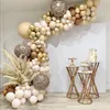 Party Decoration 184pcs Coffee Brown Caramel Peach Balloons Leopard Arch Kit Skin Latex Garland Baby Shower Supplies Wedding Decor8100317