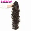 USMEI 32 inches Long curly Claw Clip tail Fake Hair Extensions False Hair Tails Horse Tress Synthetic Hairpieces 2101089711044