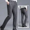 Plus -storlek Mens Plaid Suits Pants Man Work Business Casual England Style byxor Male Lose Slim Wedding Pants337E