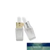 Bouteilles de stockage Bocaux 10 ml 20 ml 30 ml 50 ml Flacon compte-gouttes en verre carré Or Bague en argent Blanc Top Emballage cosmétique Vide Frost Essenti Prix usine expert al O