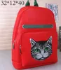 Fashion Leather large capacity men039s backpack female backpack cat black red 321240cm5458296