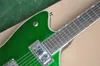 Chitarra elettrica con corpo verde con hardware cromato, tastiera in palissandro, piastra speciale, fornitura di un servizio personalizzato