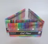 100 Cores Criativo Flash Gel Gel Set, Glitter Gel Pen para Adultos Colorir Livros Revistas Desenho Doodling Markers