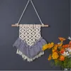 Macrame vägg hängande vävt boho vägg dekor festival xmas gåvor handgjorda hem geometrisk konst dekoration för lägenhet sovrum vardagsrum galleri