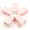 12pcs Popcorn Box Dot Wave Striped Pink/Blue Theme Party Decoration Paper Candy/ Sanck/Popcorn Box Wedding Birthday Supplies