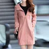 Trench Coats pour femmes Veste de brise-vent à capuchon pour femmes pour femmes sweat à capuche