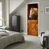 Wallpapers Kreativer Umweltschutz 3D Pferd Türaufkleber renovierte selbstklebende Schlafzimmerwand