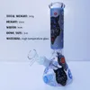 Hopah Glass Bong Water Pipe Europe och USA bästsäljande 9 tum färg lysande klistermärken varg figur dab rig 14mm skål kreativ triangel bäger