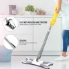 X Type Microfiber Hardwood Floor Hand Free Mop Washing Flat Mop with Microfiber Replace Pads Easy Wringing Floor Cleaning Tool 211215