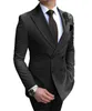 Mäns kostymer 2 stycken smal passform casual business groomsmen grå grön elfenben lapel smokedos för bröllop kostym blazer byxor kläder x0909