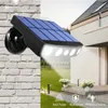 Luzes solares Sensor de movimento à prova d'água 4 LED brilhante 3 Modos de iluminação ao ar livre jardim sem fio Segurança sem fio Luz de inundação movida a energia