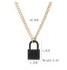 Party Favor Exaggerated Necklace Personalized sweet Creative Color padlock Necklace dd961