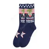 2024 Trump Skarpety Prezydent Maga Trump List Pończochy Paski Stars Stars US Flag Sports Skarpetki Maga Sock Party Favor DHF53