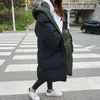 Büyük Boy Kadınlar Sonbahar Kış Parka Kalın Uzun Down Pamuklu Ceket Kapşonlu Kadınlar ve Erkekler Çift Küfür Ceket
