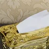 Złote akrylowe pudełko na tkanki hotelowej restauracja serwetka Uchwyt do tkanki domowej 385 R2