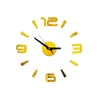 壁の時計フレームレスDIYクロック3Dアクリルステッカーリビングルームの装飾アラビア語の接着剤モダンアートキットベッドルーム3246958