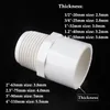 2-10Pcs 20/25/32/40/50/63mm ~1/2"-2" PVC Straight Connector Male Thread Pipe Joint Aquarium Parts Garden Irrigation Adapter Watering Equipme