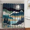 Ink Painting Art Shower Curtains Waterproof Fabric Cloth Bathroom Decoration Supply Washable Bath Room Curtain douche gordijn 3d 210609