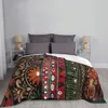 Blankets Morocco Style Bohemian Blanket Flannel Textile Decor Multi-function Lightweight Throw For Sofa Couch Bedding Throws