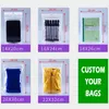 小さい6cm * 10cm（2.4 "* 3.9"）クリア+ホワイトパールのビニール袋ポリポリパッキングジップロック小売パッケージジュエリーフードPVCプラスチックバッグ