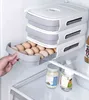 Plastic Storage Containers Drawer Organizer Boxe Box With Lid Egg Refrigerator Kitchen Tray 211102