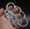 Gewicht Over 140G Metalen Messing Knuckle Duster Viervinger Zelfverdediging Tool Fitness Outdoor Veiligheid Verdedigingen Pocket EDC gereedschap Beschermende uitrusting