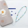 Brins de perles pour femmes, vente en gros, chaîne de téléphone portable, bijoux suspendus, perles Tila colorées, corde courte à la mode pour femmes, Kent22