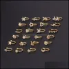 Nose Rings & Studs Body Jewelry 1Pcs Copper Crystal Heart Fake Ring Cuff Non Piercing Evil Eye Clip On Women Trendy Drop Delivery 2021 Chdpx