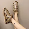Boots Snow Patent Female Leopard Pattern Leather Warm Plush Short Botas De Mujer Thick Soled Waterproof Winter Wom 829