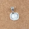 50 pcs / lotes Antiguidade letra de prata "L" Alfabeto Inicial Charme Bead para Jóias Fazendo Colar DIY Acessórios 18x30.5mm A-466A