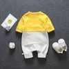 Ienens baby rompers nyfödda jumpsuits långärmad kläder enstycken 0-24 månader pojke flicka mjuka kostymer barn kläder g1221