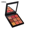 Fast Ship Ins style Nove colori Shiny Eye Shadow color Earth Metallic color Portable Powder Pearl light Waterproof Sweet eyeshadow palette makeup set Topazio rubino