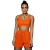 New Women jogger suits Plus size 2X Summer tracksuits solid sportswear outfits sleeveless T shirt tank top+shorts two piece set running clothes 5175