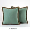 PCS Bomullslinne Kudde täcker 45x45cm/30x50 cm Kudde Solid Pink Mint Blue Ivory Grey For Home Decorative Fringe Cushion/Dekorativ