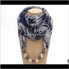 Wraps Hats, & Gloves Fashion Drop Delivery 2021 Scarf Necklace Bohemia Necklaces For Women Chiffon Scarves Pendant Jewelry Wrap Foulard Femal