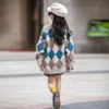 Dziewczyny Sweter Baby Płaszcz Znosić 2021 Plus Zagęścić Ciepłe Zimowe Jesień Dzianie Kardigan Kurtka Z Długim Rękawem Odzież Dla Dzieci Y1024